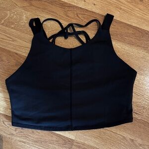 Black Strappy Sports Bra